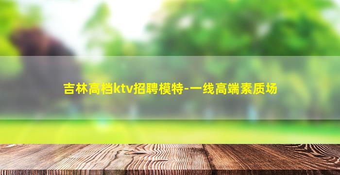 吉林高档ktv招聘模特-一线高端素质场